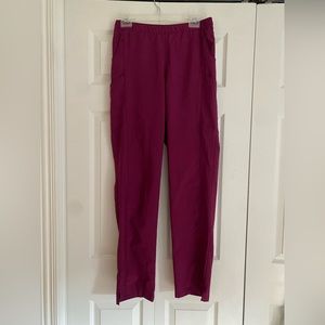 Women Wine Scrub Pants Tall